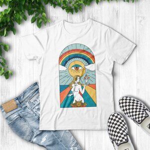 Psychedelic Art T-Shirt | Surreal Woman & All Seeing Eye Graphic Tee